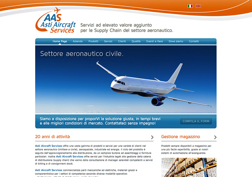 Sito web Restyling-Asti Aircraft Services